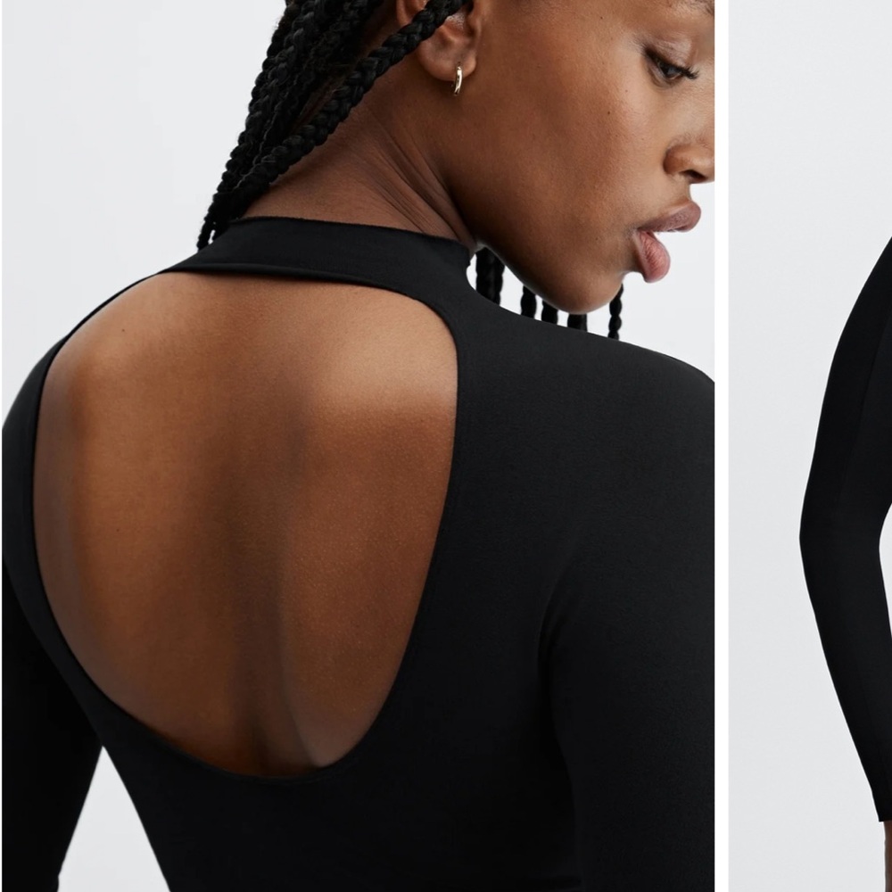 Fabletics shirt - black Ruby SculptKnit® Open Back Long-Sleeve NWT - Picture 3 of 11